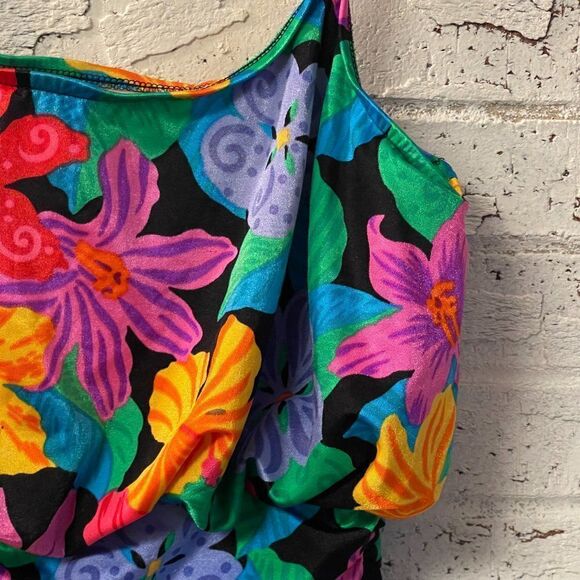 Vintage Floral Golden Girls One Piece Swimsuit Medium - Picture 2 of 10